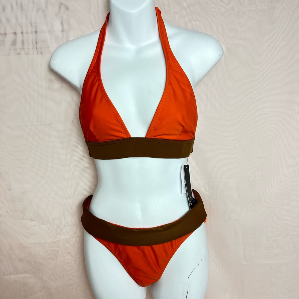 Vix NWT bikini, orange and brown